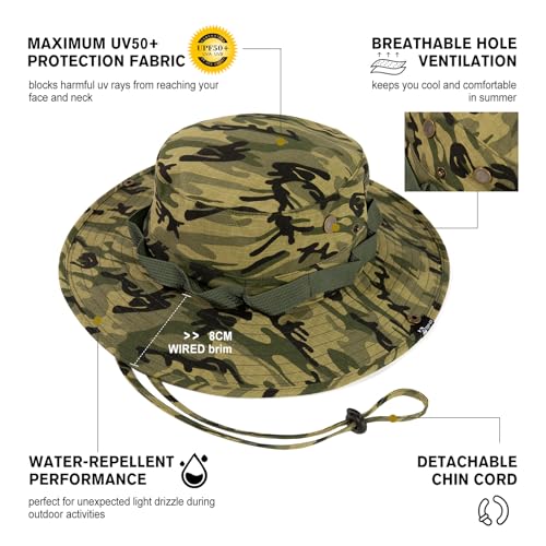 TOP-EX XL/XXL Mens Sun Hat Wide Brim UPF 50+ & Waterproof, Large Outdoor Summer Hats for Walking Trekking Fishing Camping Hiking Sailing, Folding Adjustable Breathable 54-66CM - Image 3