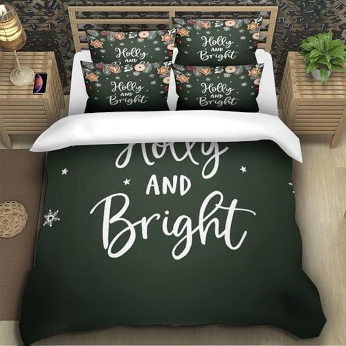 Housse de couette Noël imprimé 3D super douce et résistante - 5