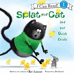 Splat the Cat and the Quick Chicks Audiolibro Por Rob Scotton arte de portada