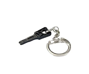 ロック型キーホルダー ブラック Amazon | セキュリティロック 専用キー（黒、キーホルダー