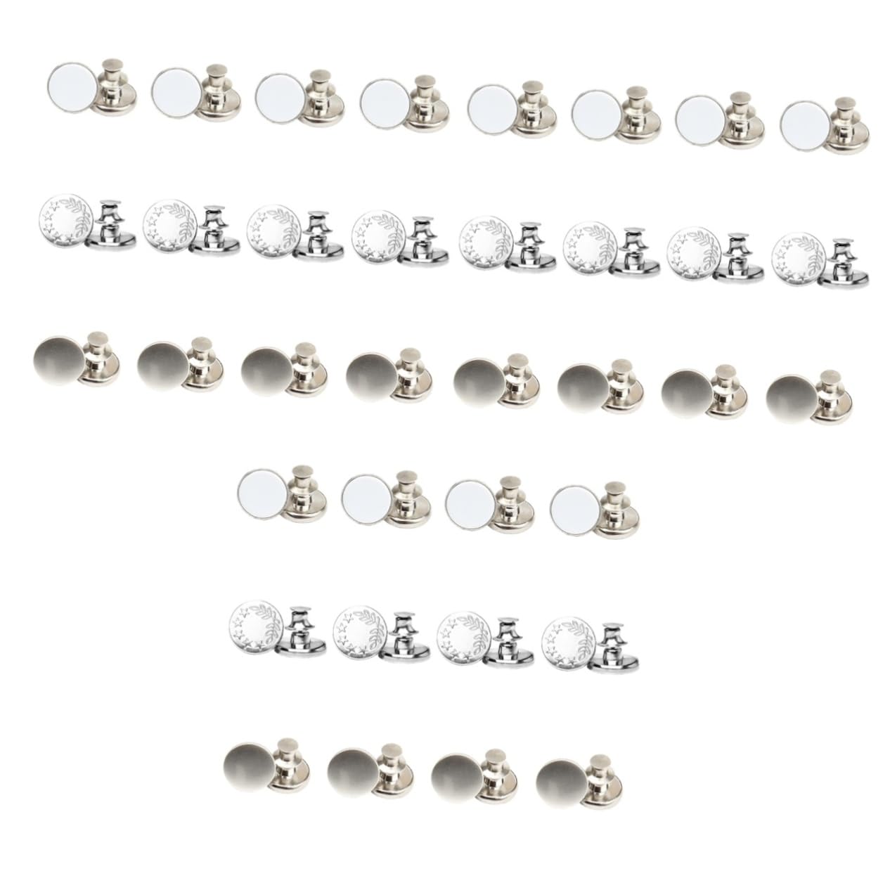 SHINEOFI 90piezas Extensores De Botón Para Jeans Ajustables Cintura Sin Accesorios Prácticos Para Pantalones Solución Creativa Para Ajustar Tallas