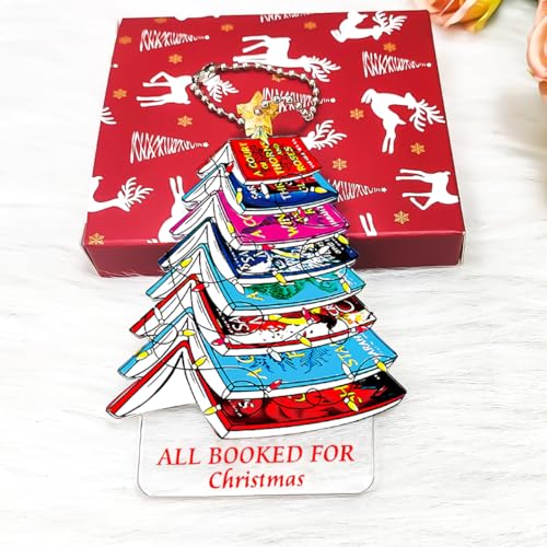 Book Ornaments for Christmas Tree, Stack of Books Ornament, Acotar Ornament, Books Lovers Ornaments for Bookworm, Bookclub, Bookish, Reading - Gifts for Book Lovers Women — view 6