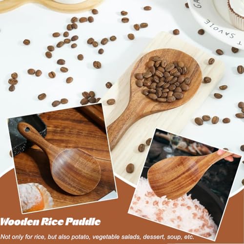 Miniatura 3 de Paleta De Arroz De Madera Natural, Paleta De Madera Antiadherente, Cucharas Para Servir, Cuchara De Arroz, Utensilios De Cocina, Vajilla, Accesorio De Cocina Para El Hogar