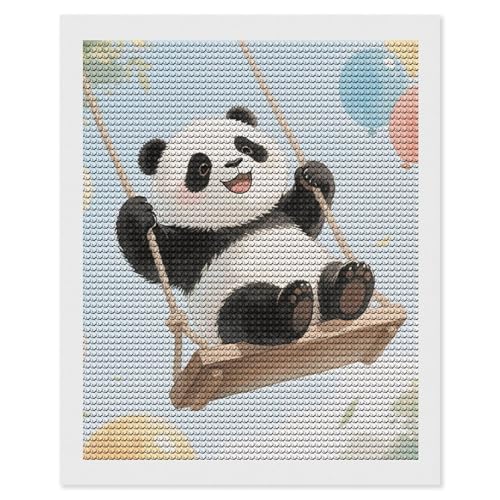 Peinture diamant 5D panda pour décorer un salon chaleureux