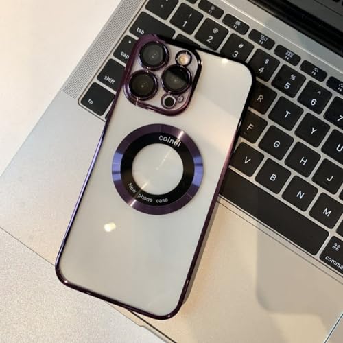 Coque de téléphone avec anneau de fer magnétique iPhone 14 Pro pour charge sans fil rapide