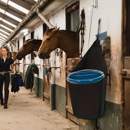 Hängender Eimerhalter Pferdes Futtertasche Pferdes Futtersack Eimer Tasche, 5-Gallonen Eimerhalter Für Stall Drinnen Und Draußen, Viehanhänger Zubehör