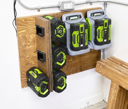 Image of 4 Pack Battery Holder Wall Mount Compatible with EGO 56V Accessories Tool Storage Rack Hanger Under Shelf fits All