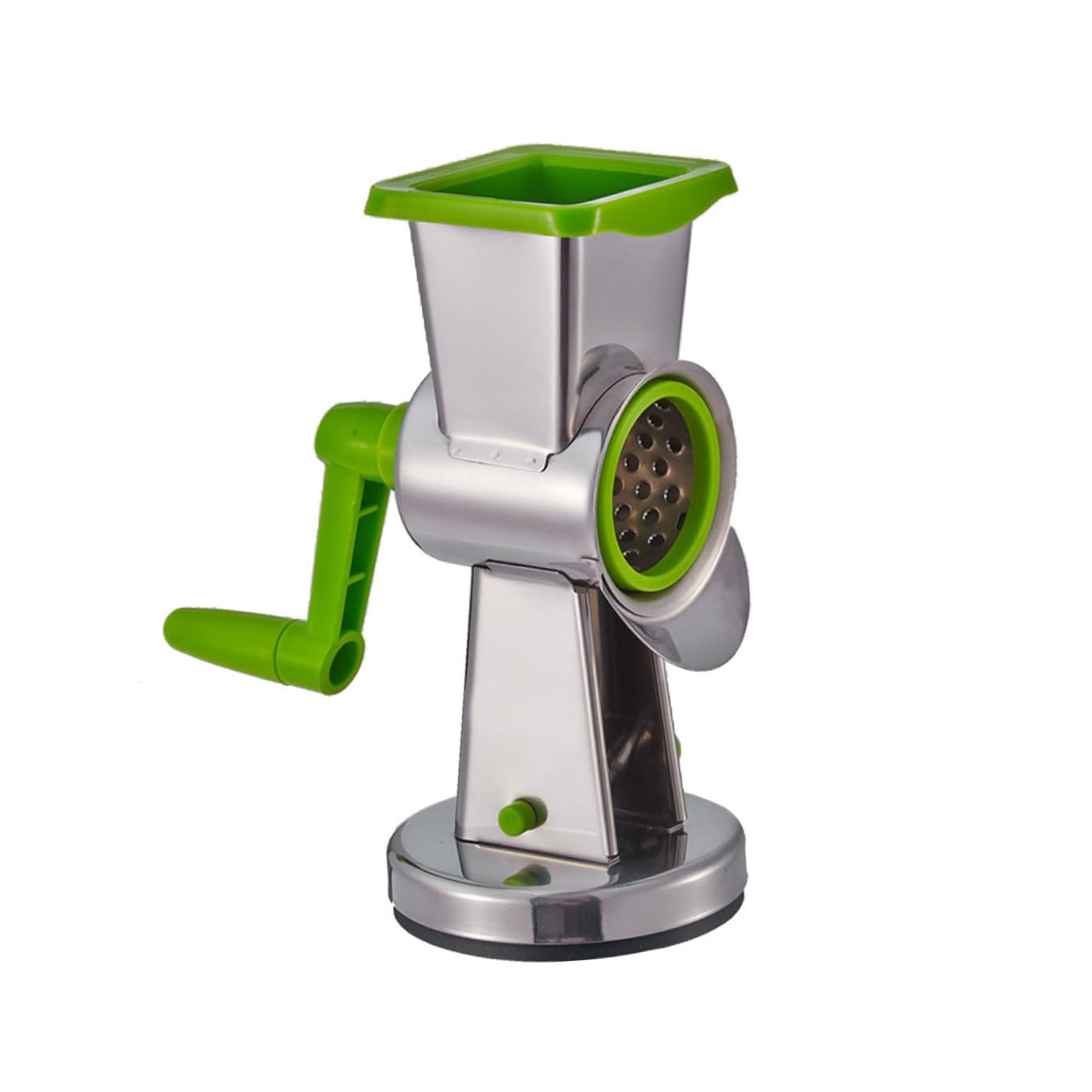 Zerodeko Trancheuse Rotative pour Fromage et Légumes Râpe Manuelle avec Tambours Acier Inoxydable Facile à Utiliser Nettoyer