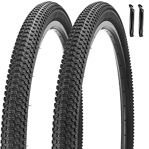 2 Pack Bike Tire 24 26 27.5 X 1.95 Inch Folding Replacement Bike Tire With Tire Levers Foldable Bead Wire Bicycle Tire For Mountain Bike Mtb (27.5 X 1.95) #TOP25