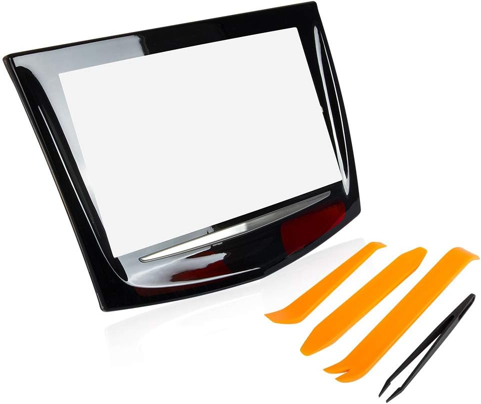 RANSOTO Replacement Touch Screen Display Protector With Free Trim Removal Tool Compatible with 2013-2017 Cadillac CUE ATS Escalade XTS SRX CTS CTS-V Replace Part Number 20867046, 22912609
