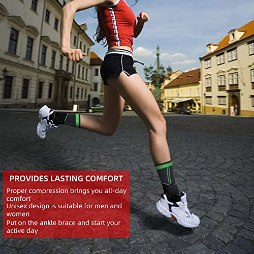 Ankle Support Brace, Breathable Ankle Compression Sleeve With Adjustable Wrap,Elastic Ankle Braces Stabilizer For Plantar Fasciitis,Achilles Tendonitis,Sprained Ankle Pain Swelling Relief (Single) #TOP5