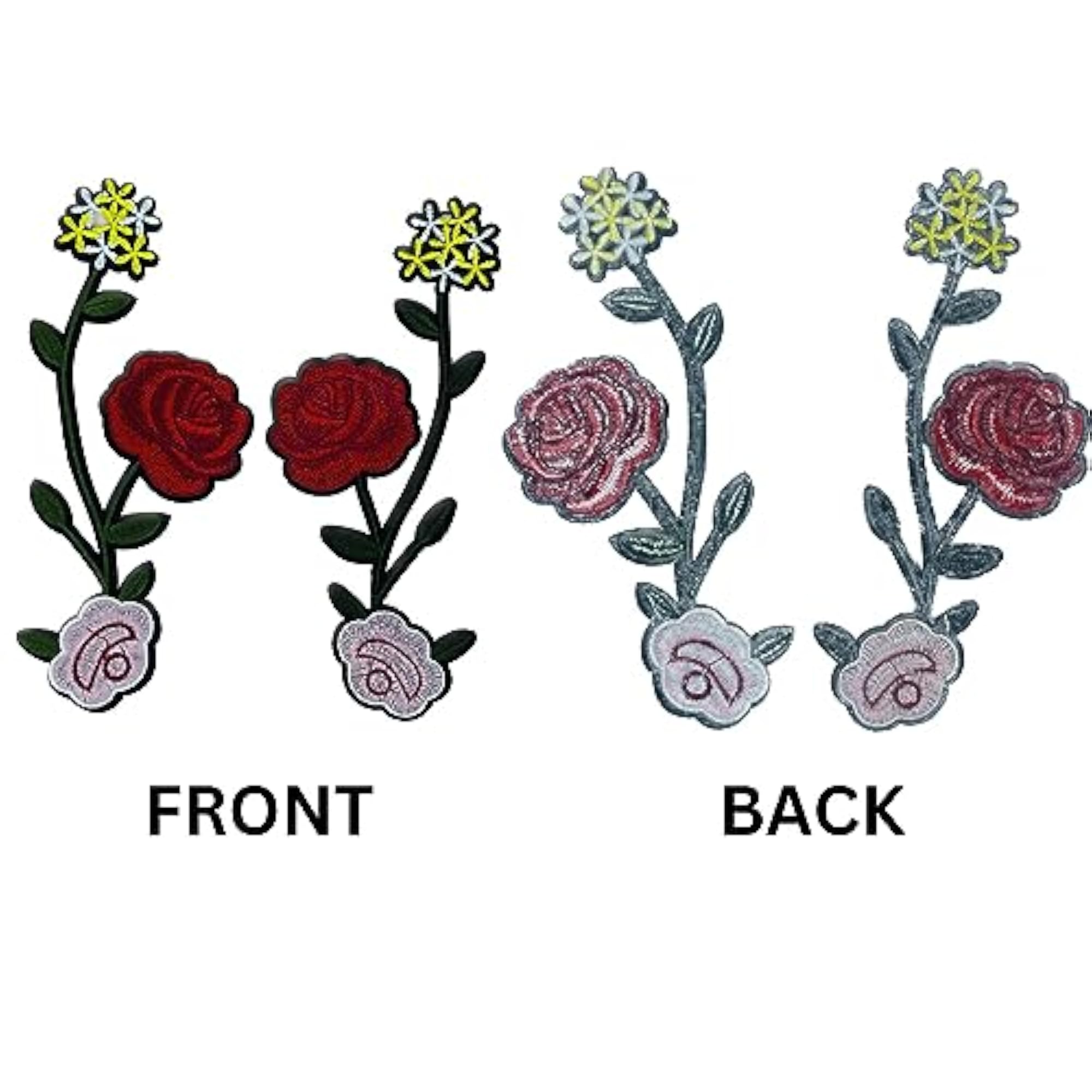 Flower Heat-Transfer Patch for Jackets & Clothes Embellishments