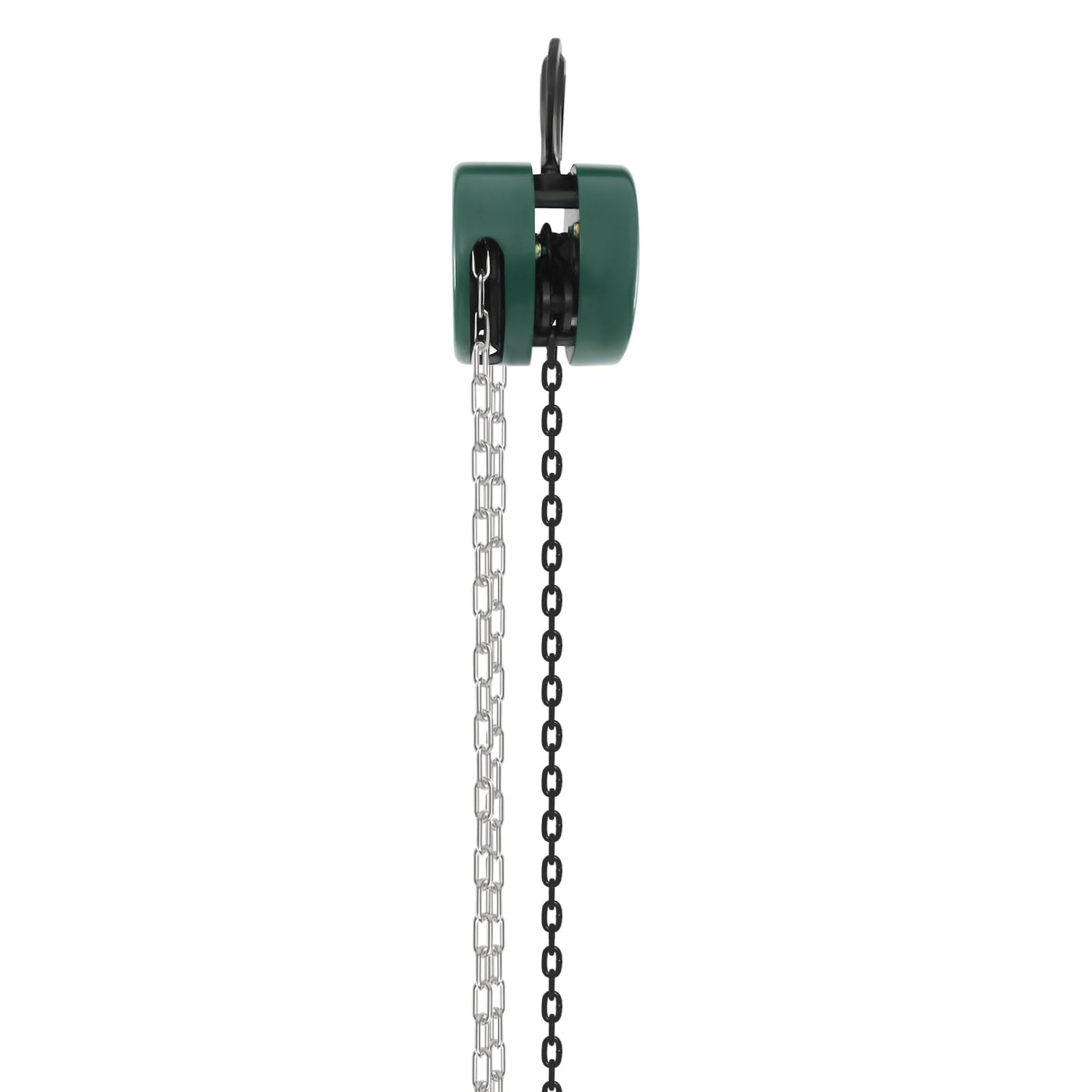 Paranco a catena manuale 1 tonnellata con portata di 1000 kg e lunghezza della catena di 3 m, con gancio girevole a 360°, paranco manuale a catena per cuscinetti, edifici (verde)