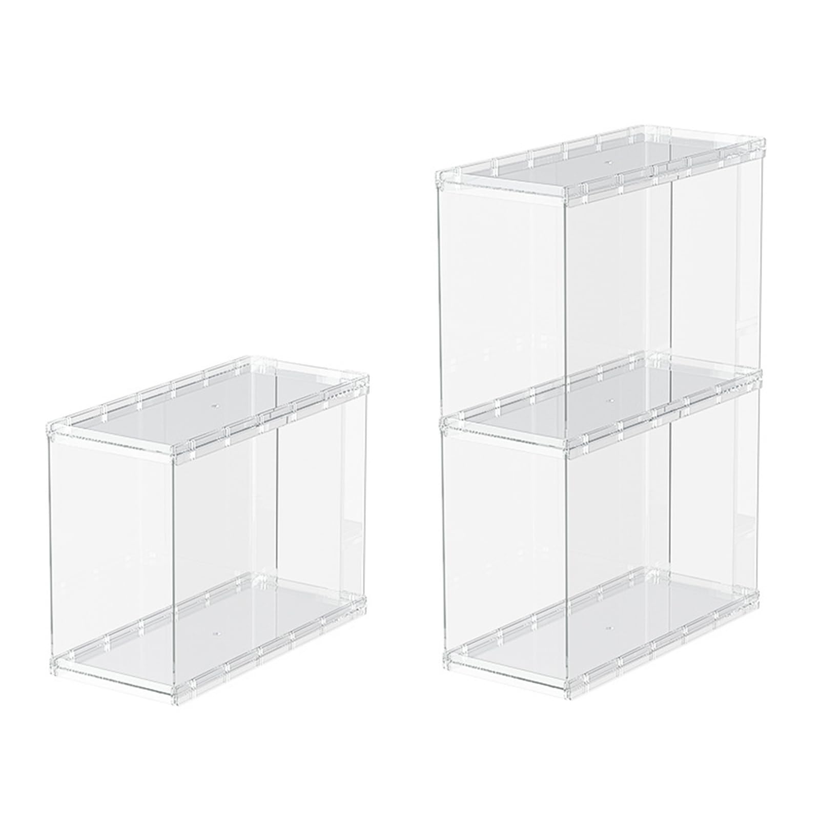 Caja de almacenamiento apilable transparente para guardar bolsos, organizador de bolsas para armario, expositor, bolsa de almacenamiento