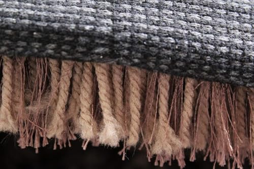 Image of Luxury Shaggy Carpet Solid Plain Fluffy Fur Rectangular Rugs For Bedroom Living Room 2X6 Feet Microfiber & Polyster Modern Interior Floor Mat Brown