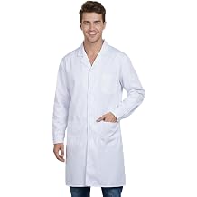 Scientist Doctor Costume Women Men Halloween White Button Sleeve Lab Coats Unisex Adult Nurse Costume Accessories