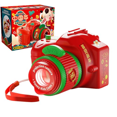 Cámara De Visualización Iluminada, Juguete para Juego De Simulación De Fotógrafo, Cámara De Proyección para Niños, Diseño Apto para Niños, Portátil Liviano, 9,5 X 6 X 7,7 Cm, para Niños, Niñas