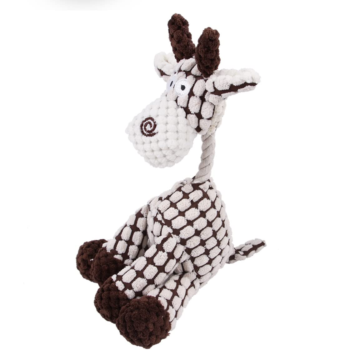 Glow Pups Cow Dog Toy with Squeaker and Rope, Cow Dog Toys for Small Dogs (Cow)