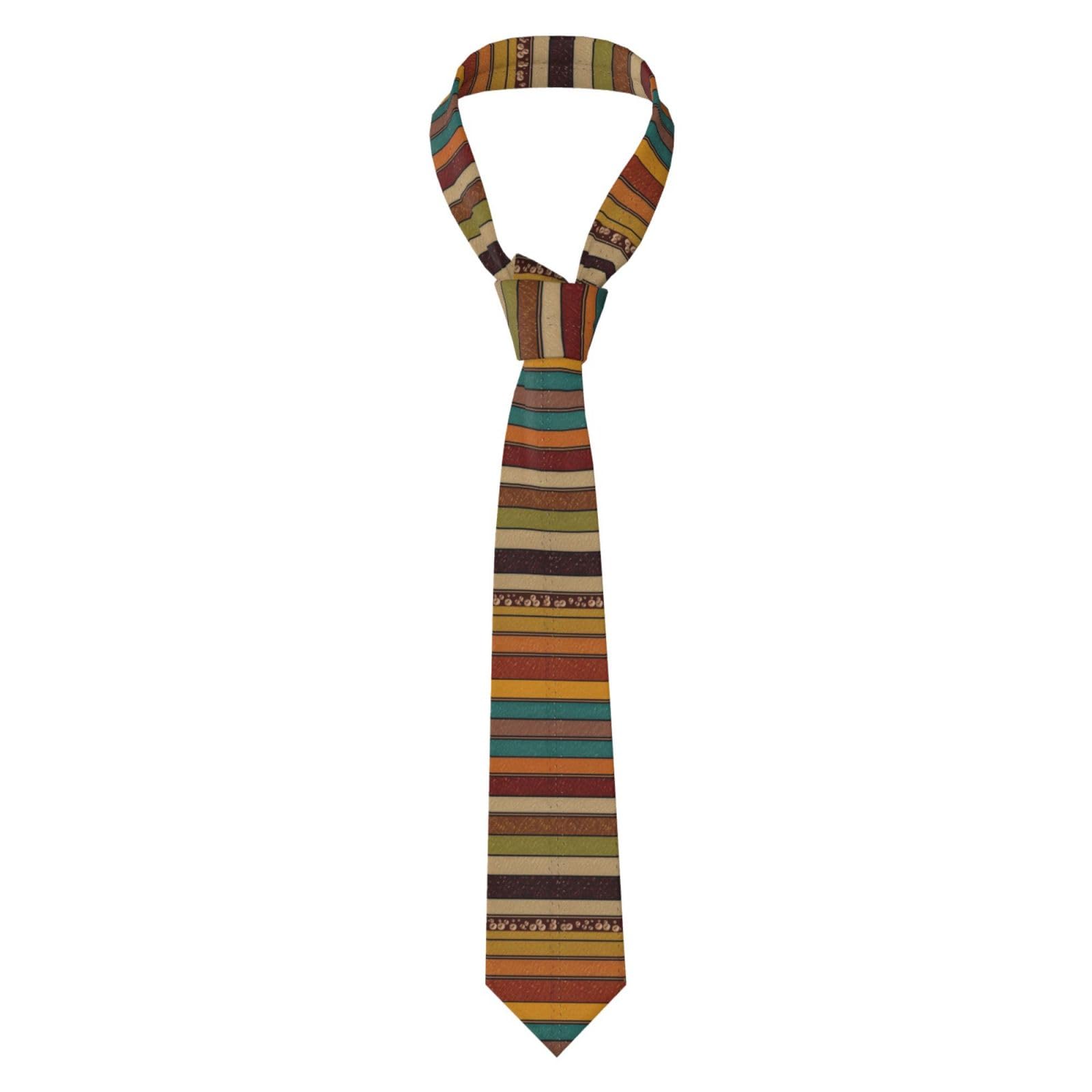 Oudrspo Unisex As Pic Horizontal Stripes Men's Fashion Tie Novelty Skinny Necktie Casual Party Wedding Neckties Gentleman Gift Ties For Men Business Groom Dating