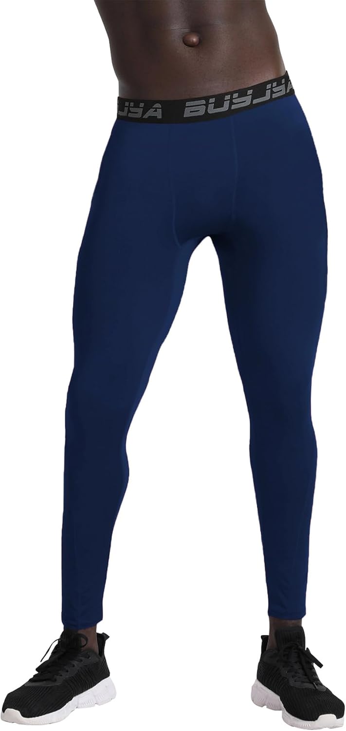 BUYJYA 3 or 5 Pack Men's Compression Pants Running Tights Workout Leggings Athletic Cool Dry Yoga Gym Clothes Gift - Image 5