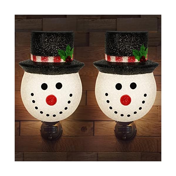 XIFEINIU 2 x Weihnachts-Lichtabdeckungen mit Schneemann-Motiv, für Innen- und Außenbereich, Dekoration für Veranda…