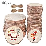 Dekoration und DIY Crafts: natürliche Holzscheiben sind perfekt für alle Bastelprojekte, malen, schreiben. Für alle Feierdekoration, Weihnachtsdeko, Hochzeitsdeko, Heimdekorationen und Fotos zu verschönern.