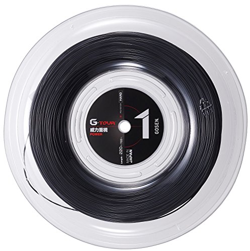 ゴーセン(GOSEN) テニス ガット G-TOUR 1 16 ブラック ロール220m TSGT102BKの商品画像（Amazon）