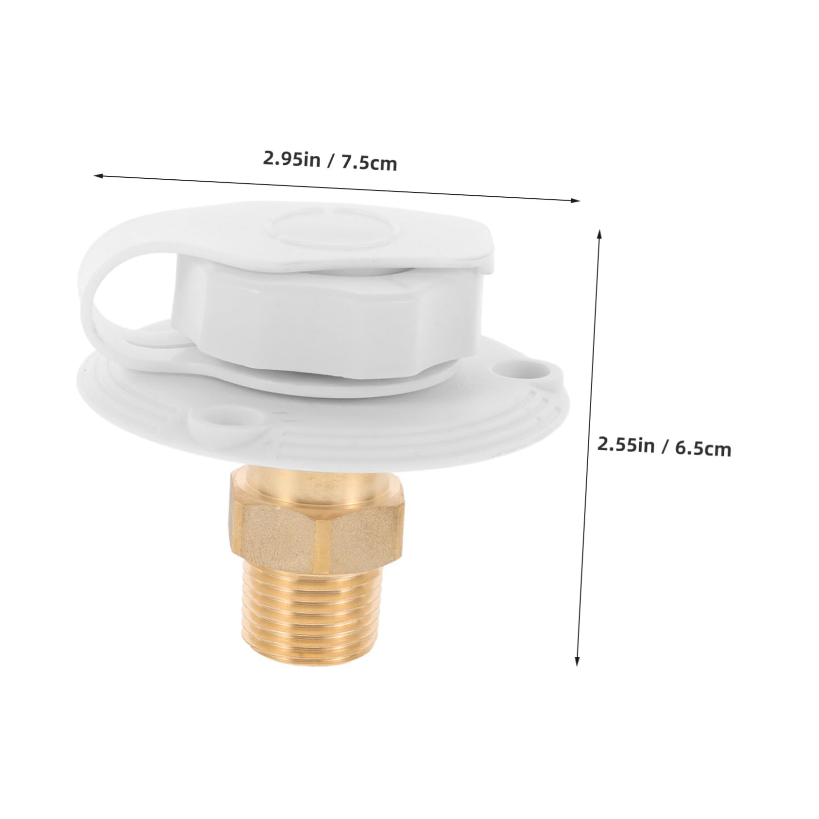Vaguelly Entrée de Remplissage D'eau en Laiton avec Vanne Anti-retour pour Camping-car, Installation Facile et Longue Durée, Accessoires pour Réservoirs D'eau de Vr