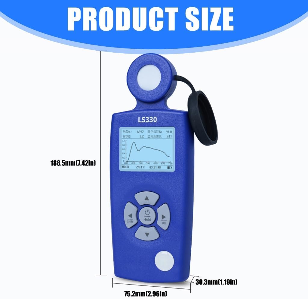 色の温度検証とCRIテストに適したフリッカー分析機能を備えた高度なイルミネンステスター