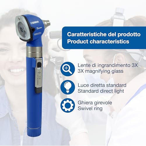 Sigma 31523 F.O. Otoskop, 2,5 V, Aktentasche, Blau