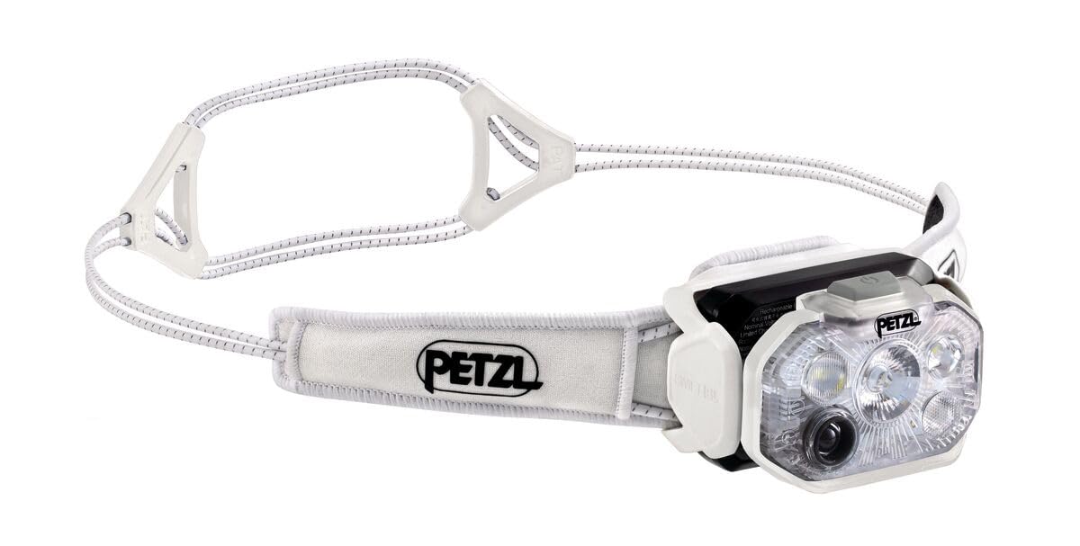 PETZL Swift RL Stirnlampe - Leichte & Wiederaufladbare 1200 Lumen Stirnlampe - Weiß