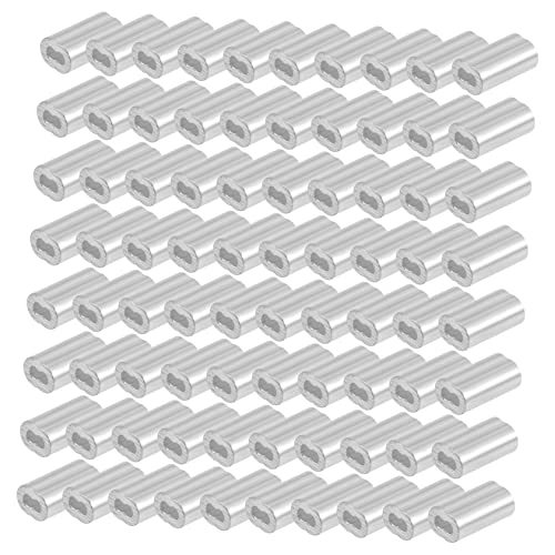 Zerodeko 100pezzi Manicotto Crimpare in Alluminio Raccordi Per Metallici Anello Crimpatura in Alluminio
