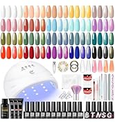 COSCELIA Kit de 20 pcs Vernis à Ongles Semi-permanent 3 Couleurs Poly Extension Ongle Gel UV/LED ...
