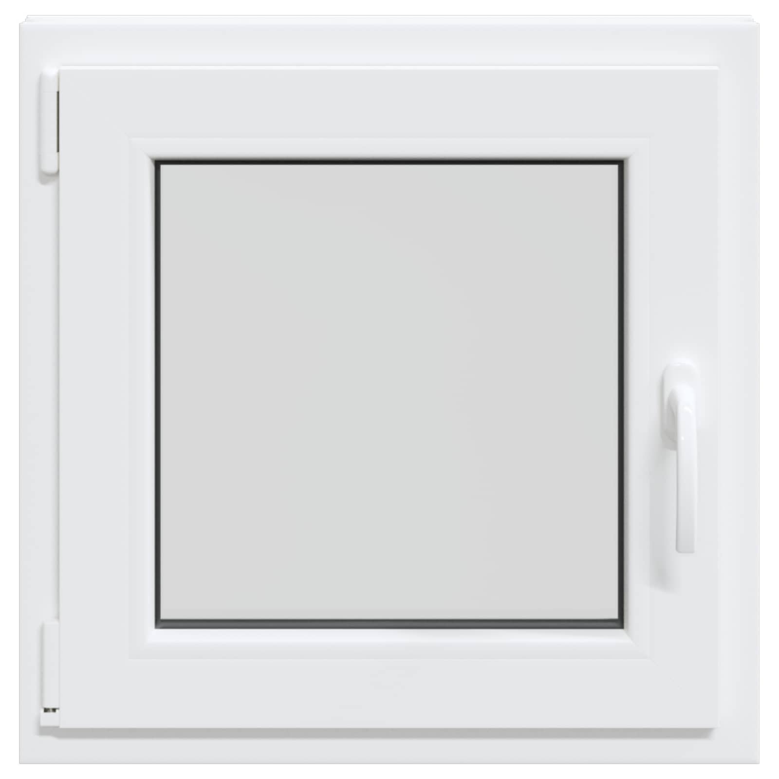 vidaXL Ventana de sótano RISOR 60 x 60 cm PVC y Vidrio Blanco, Sótano, Aislante Térmico Moderno y Duradero para Ventanas Eficientes, Accesorios de Vidrio PVC Aislantes