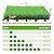 skillmaid 54 PCS Interlocking Artificial Grass Tiles - 12" x 12" Fake Grass Turf Outdoor Indoor Flooring Deck Decor for Balcony, Backyard, Patio