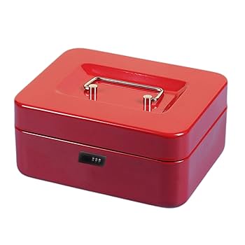 Amazon.co.jp: ミニ金庫 小型金庫 取っ手付き 丈夫 2層 携帯便利
