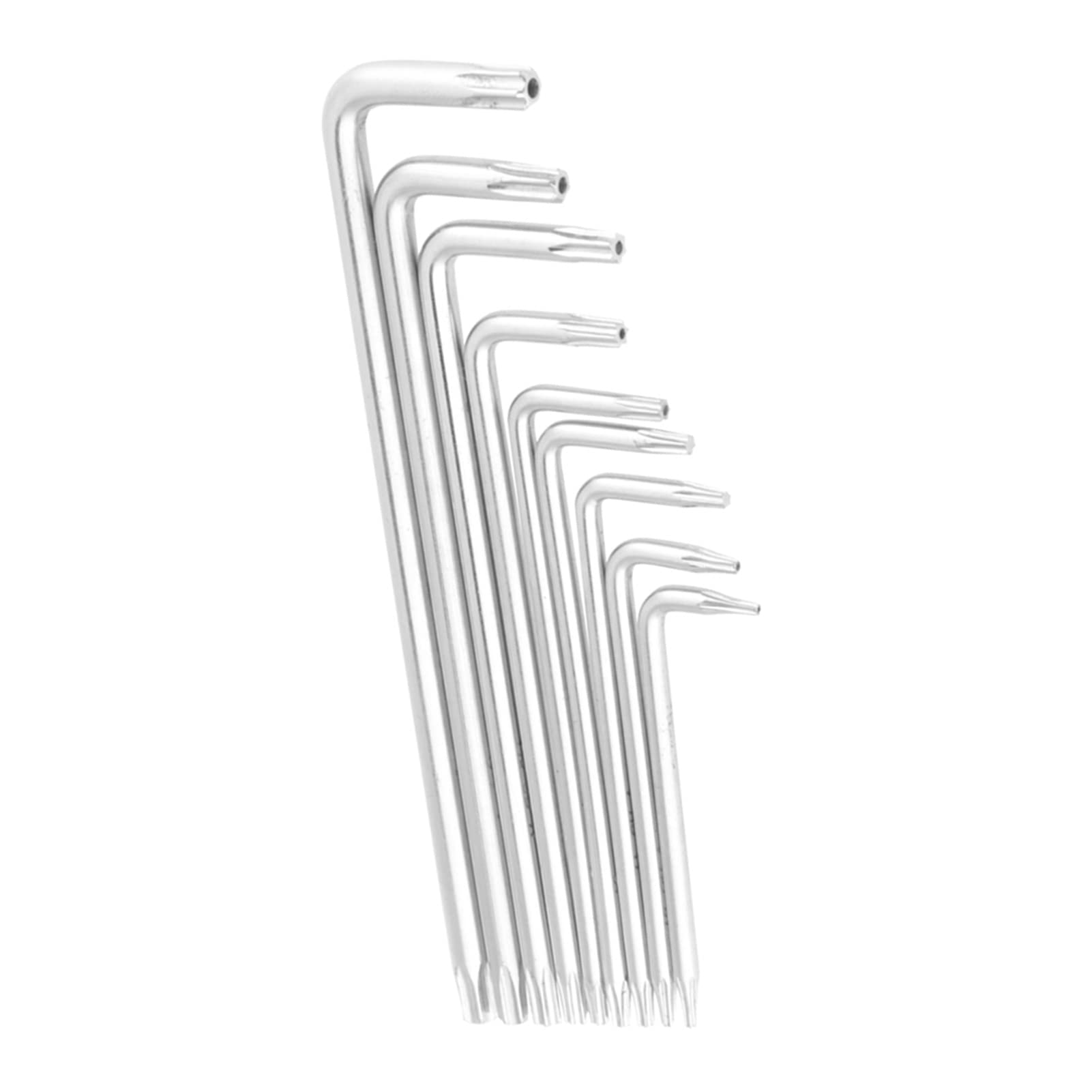 Ejoyous Torx Star Steel Bit Wrenchs, 9 sztuk Small Security Star Hex Universal L Shape Wrench Zestaw kluczy Narzędzia ręczne dla hobbystów i profesjonalistów