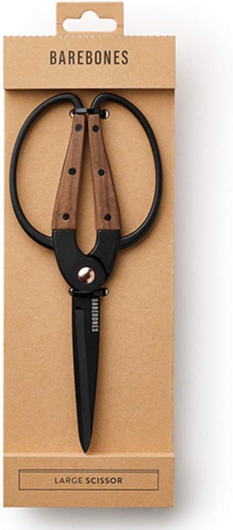 Barebones | Walnut Scissors, Large - Ambidextrous Grip, Wide Handles & Comfortable Fit : Patio, Lawn & Garden