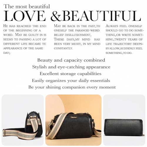 Image of Women's Soft Genuine Leather Crossbody Sling Bag, Large Capacity Multi-compartment Shoulder Handbag, Stylish Everyday Purse For Travel Work Casual Use Messengerbag For Girls