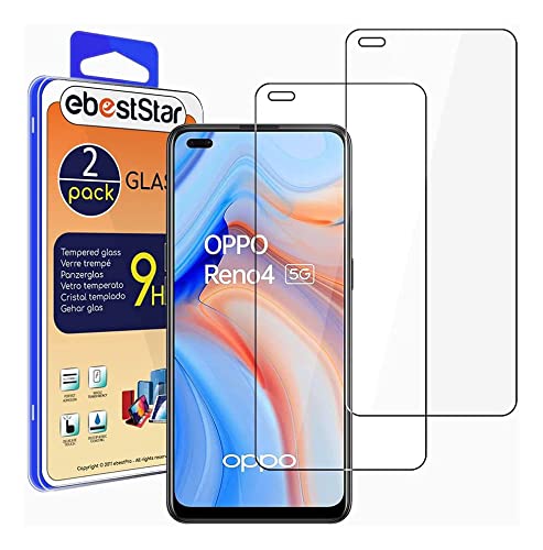 ebestStar - Cristal Templado x2 para Oppo Reno4 5G, Protector Pantalla Película Vidrio, Antigolpes