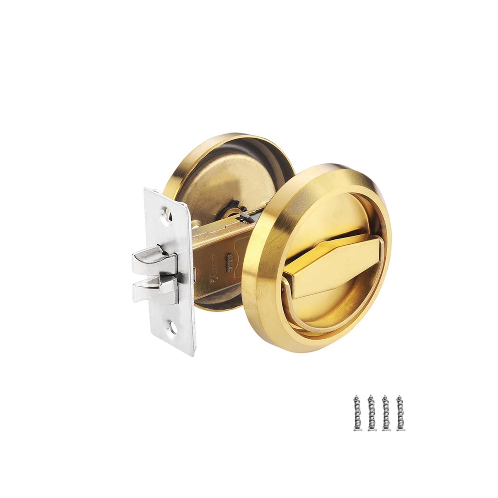 Kalttoy B Stainless Steel Round Recessed Door Rustproof Invisible Sliding Door Handle Pull Rings Handle Hardware Enduring Indoor Circular Pull Rings
