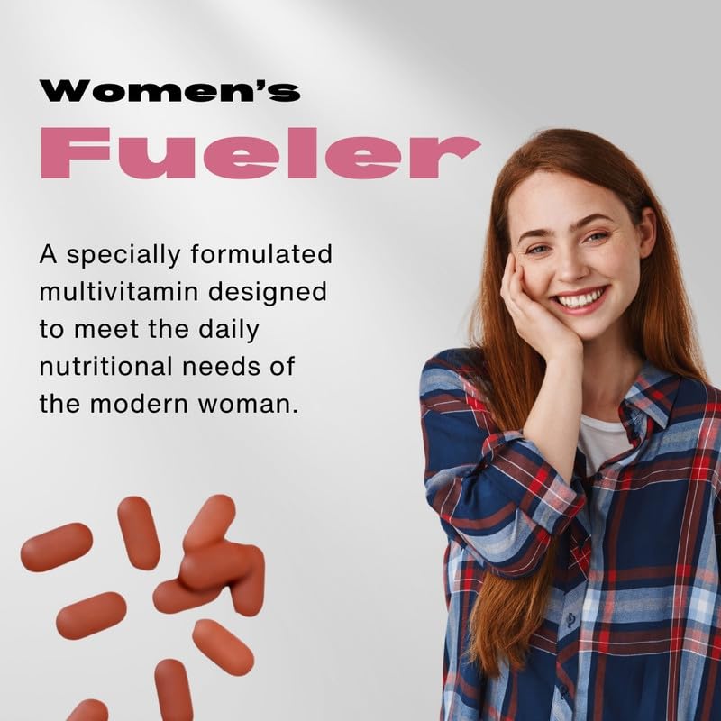 Women’s Fueler Multivitamin - Complete Daily Vitamins for Active Women, Supports Energy, Immunity, Skin Health and Wellness for a Balanced and Healthy Lifestyle - 30 Tablets (Pack of 2) Women’s Fueler Multivitamin - Complete Daily Vitamins for Active Women, Supports Energy, Immunity, Skin Health and Wellness for a Balanced and Healthy Lifestyle - 30 Tablets (Pack of 2)