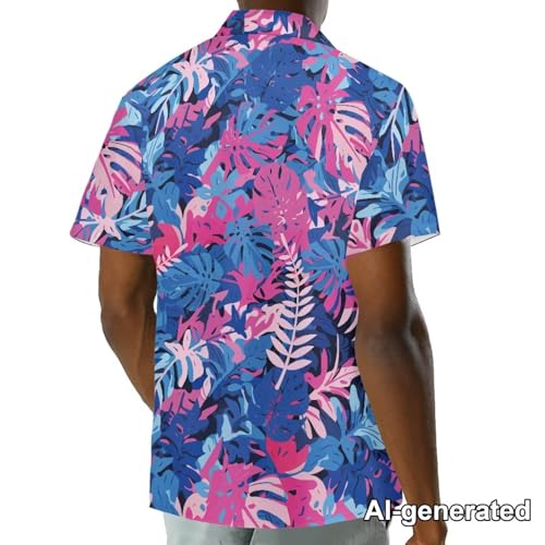 Image of Hawaii Matching Couple Outfits Husband and Wife Clothing Fashionable Mens Casual Shirts Hawaii Dress with Soft Fabric