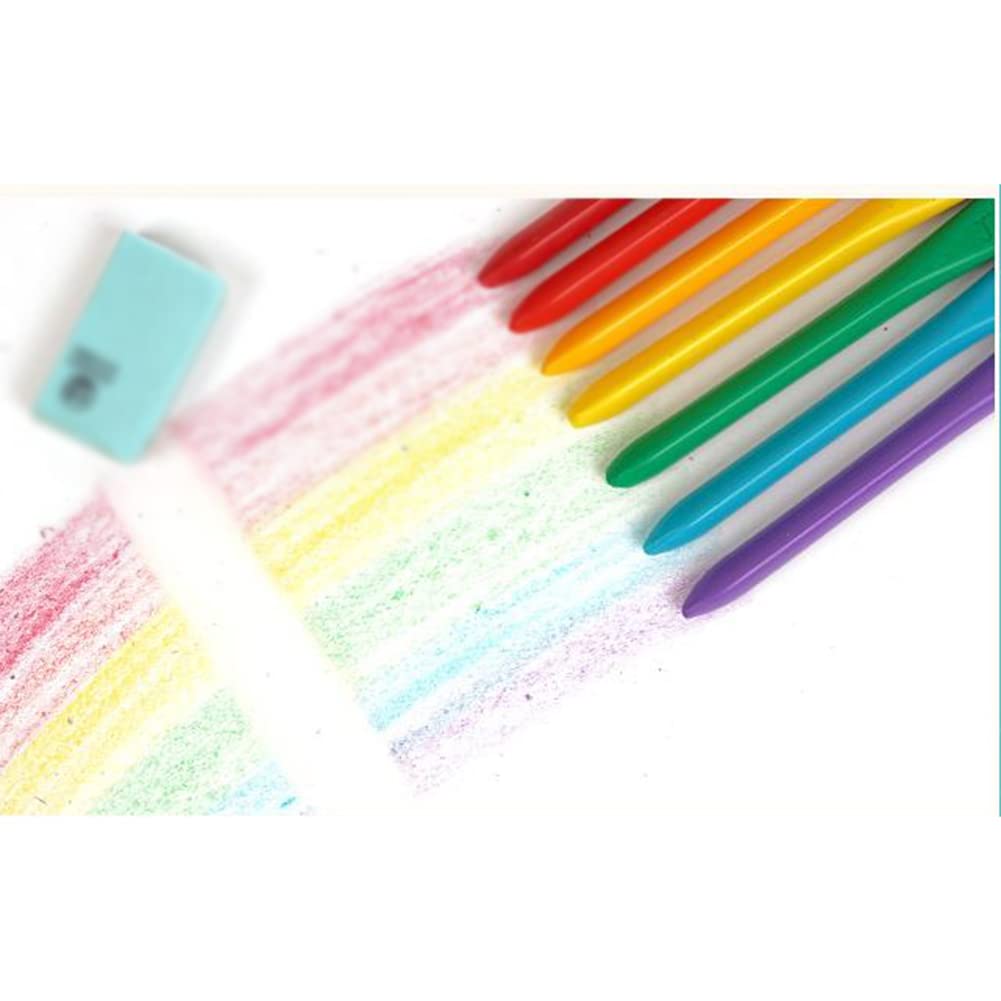 ASFD Drawing pens Children's Non-Dirty Hand Crayon Painting Kindergarten Oil Painting Stick Triangle Color Pen Plastic Crayon Set Colour pens
