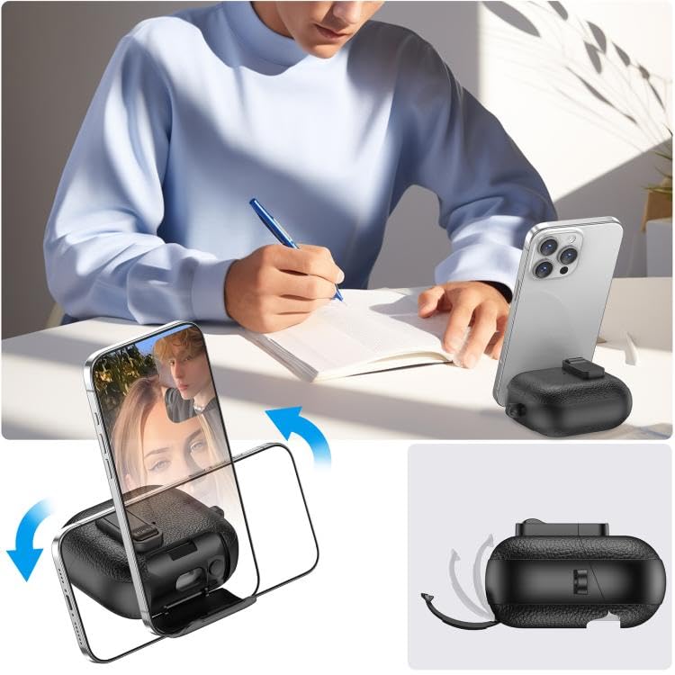 Rongep Samsung Galaxy Buds 3-Pro-3 FE için Guard-Stant Kulaklık Kılıfı Çizilme ve Darbe Önleyici Buds 3 Pro Koruyucu Rahat Tutuş Sağlayan Kilit Tasarımlı Deri Görünümlü Buds 3 Pro Kılıfı (Siyah)