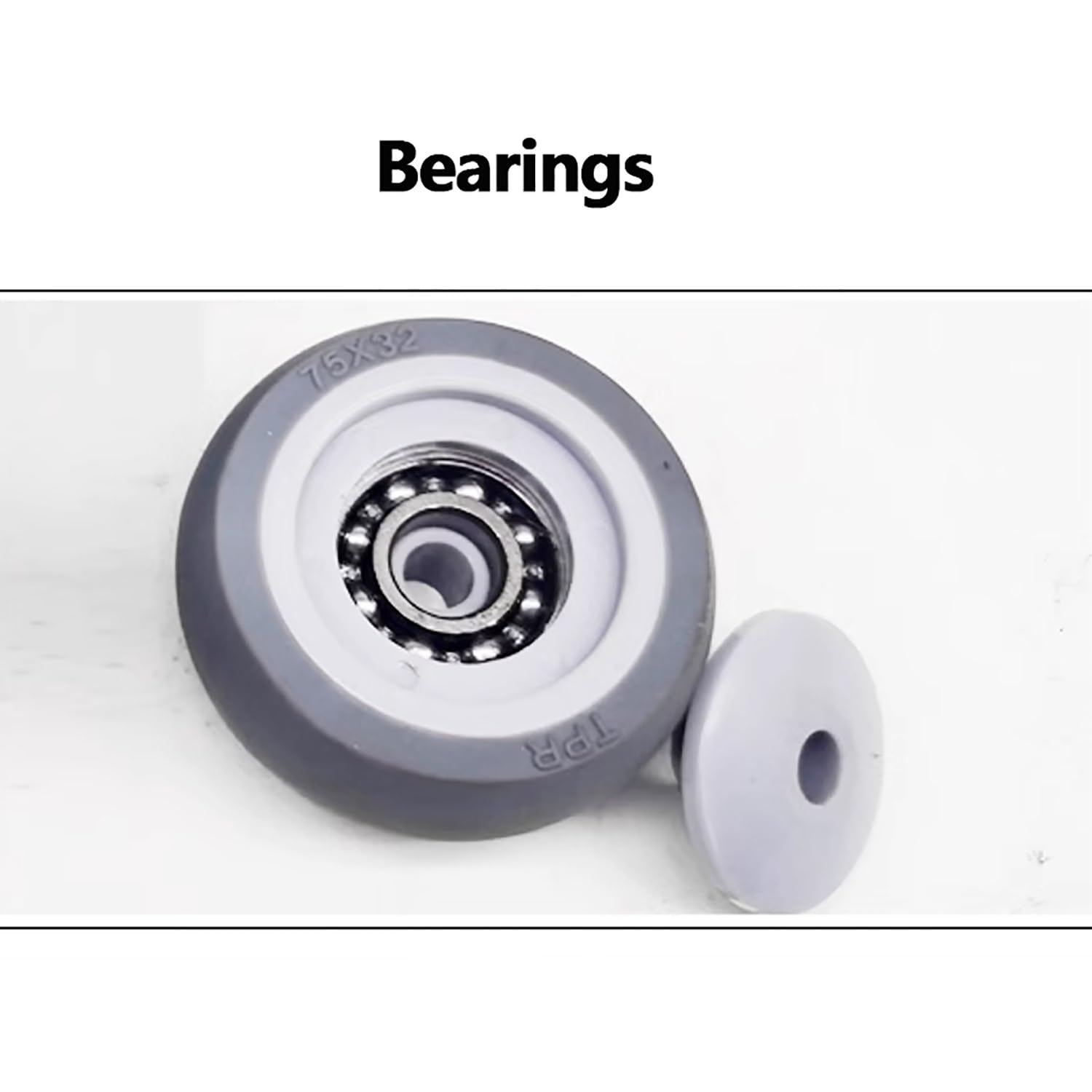 roulettes Charge Lourde 3inch roulettes Tige Fileté M12*60/100/150mm roulettes pivotantes avec Frein Silencieux Nylon Lot de 4(Brake,M12*60)