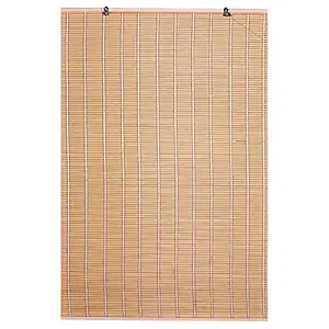 ABOUT SPACE Bamboo Curtain - Roll up Bamboo Curtain/Blinds with Sun,Dust,Privacy & Cold Protection for Window,Door,Hut Screen,Dhaba,Restaurant,Hotel - Indoor Use(Beige,6 Ft Height x 3 Ft Width - Pack of 1)