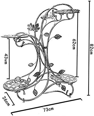 フラワースタンド フロアスタンド クリエイティブファッション ポットラック リビングルーム バルコニー 装飾フラワーシェルフ(真鍮フ