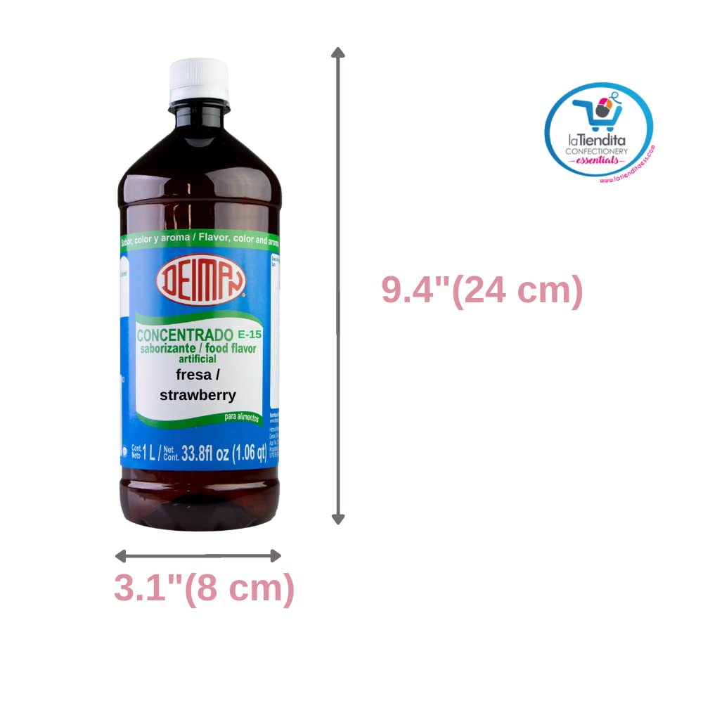 Deiman Artificial Food Flavoring Strawberry E-15 C (33.8 Fl oz)