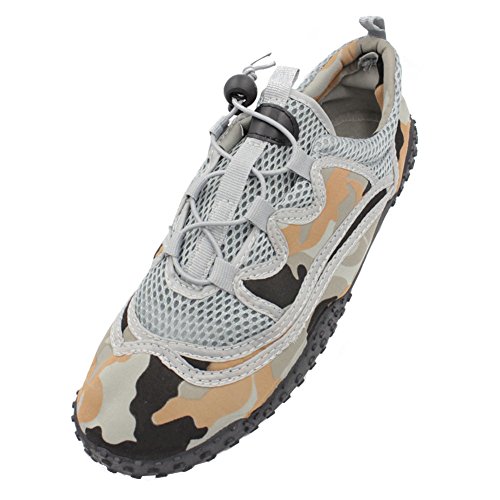 Wave Men's Waterproof Water Shoes (8, Grey Camo)